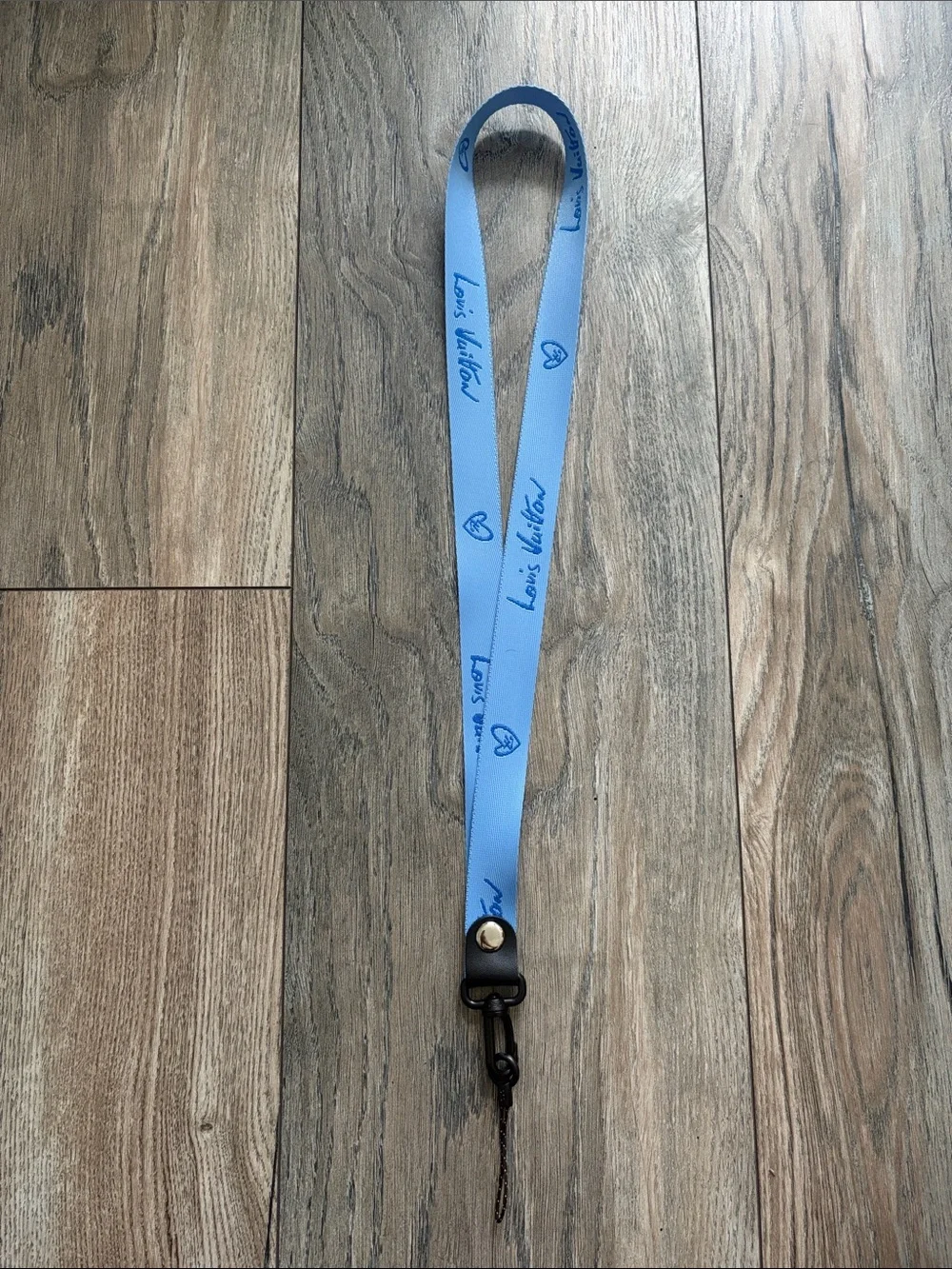 LV * Ribbon Blue Lanyard